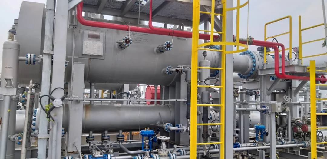 Engineered process piping and equipment at an industrial facility