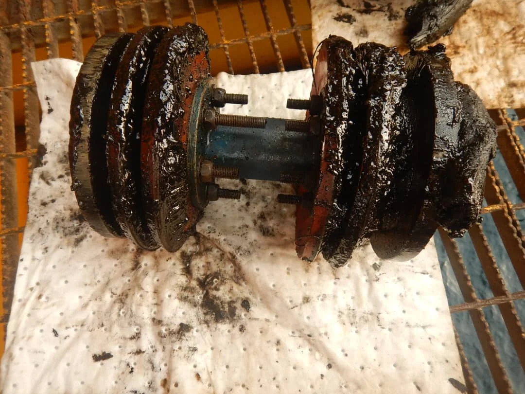 Pipeline pigging component after field use