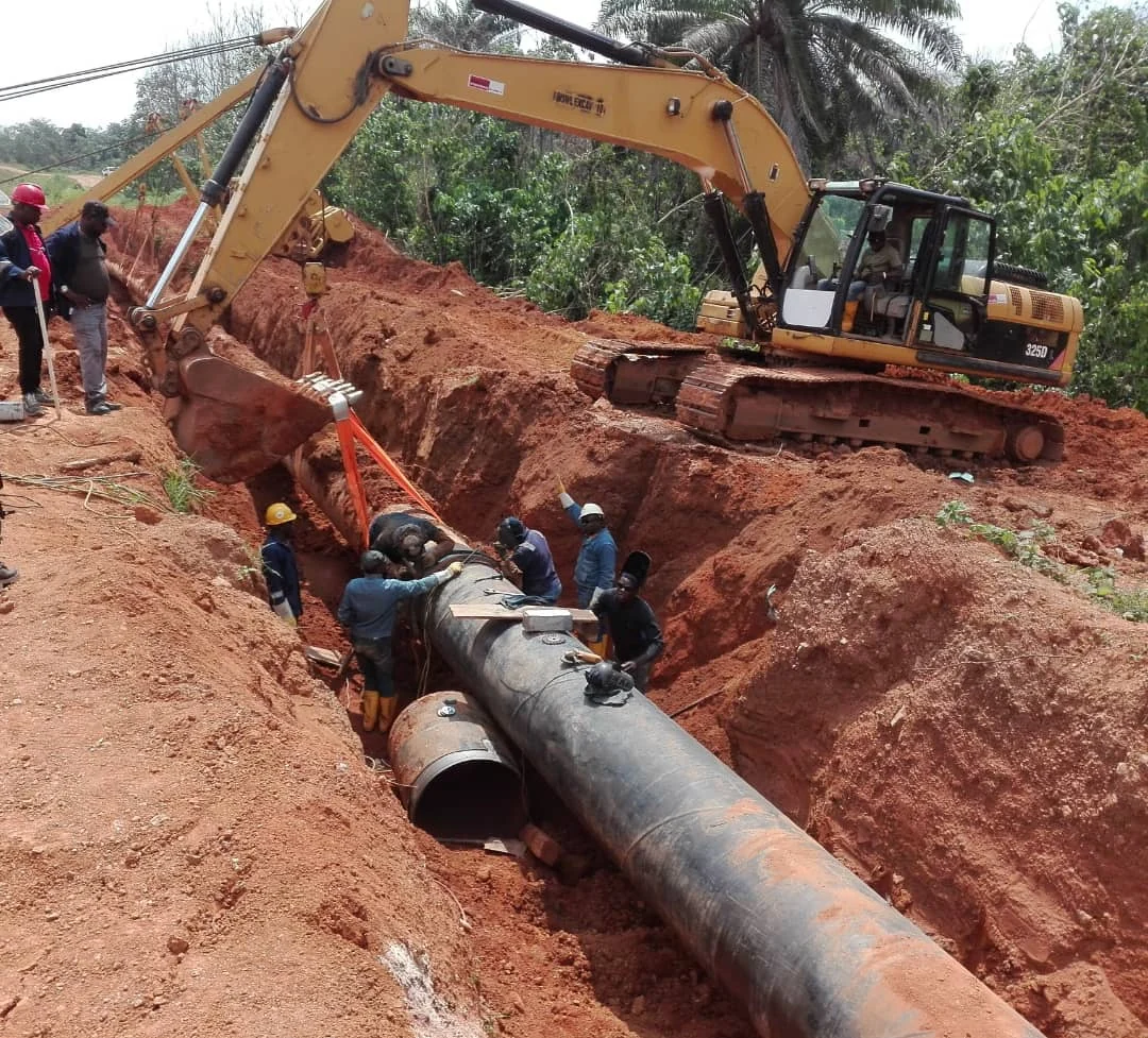 Pipeline construction and modification work in progress