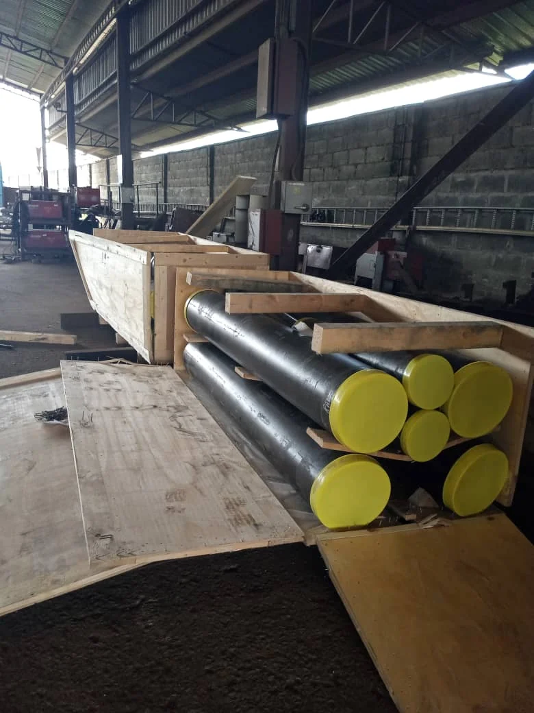 Steel pipe materials prepared for project supply
