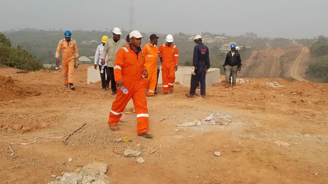 Project team conducting a field walkdown