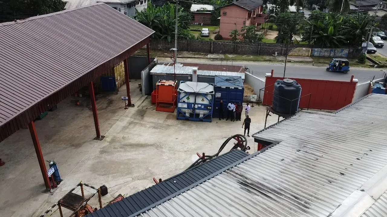 Supanova equipment and mobilisation area at the Rumuibekwe facility