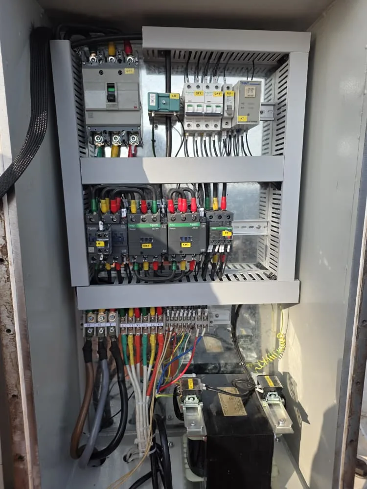 Industrial electrical control panel installed by a Supanova project team